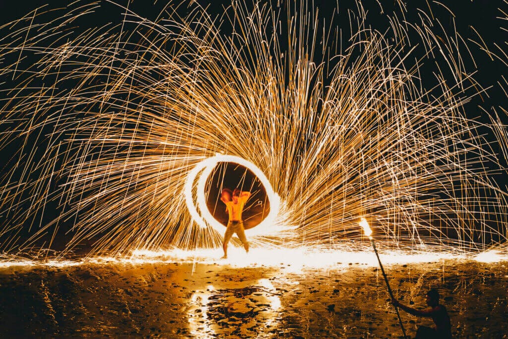 fire show on Koh Chang Island (Thailand)